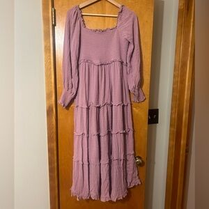 Pink blush maternity dress